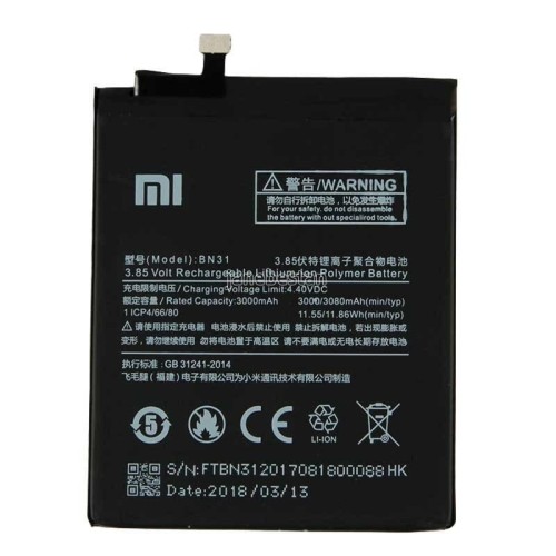 باتری ی شیائومی مدل Xiaomi Note 5A Prime BN31